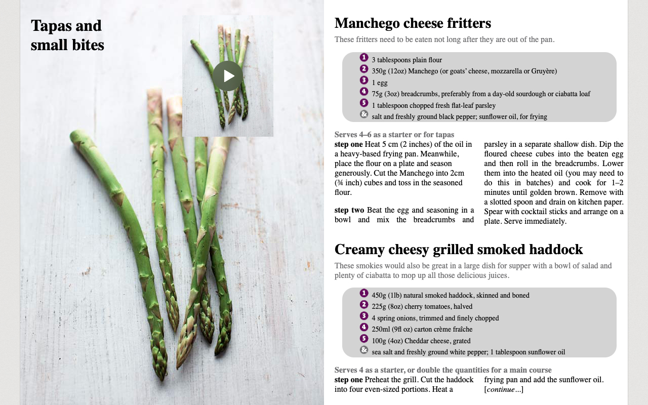 Cook Book Fixed layout  Sample 2